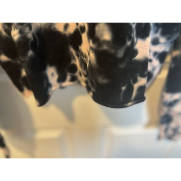 525 America Tie Dye Pink Black Hoodie Medium Cropped Athleisure 100% Cotton NWT - Picture 4 of 8